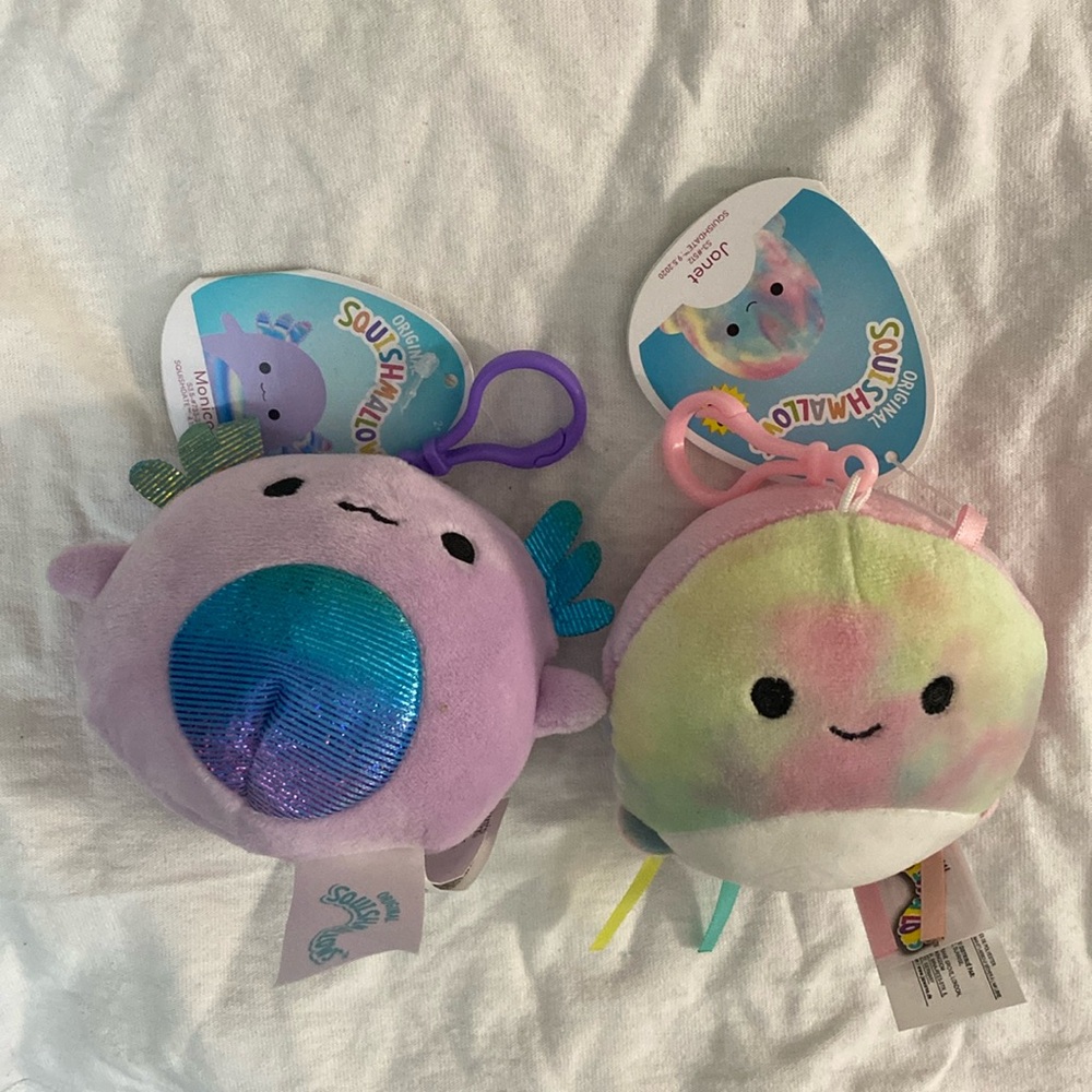 Squishmallow Monica + Janet Clips / Keychain 3.5”